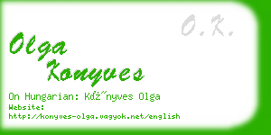 olga konyves business card